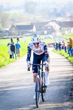 Belgian Tim Wellens of UAE Team Emirates pictured in action during the Kuurne-Brussels-Kuurne one day cycling race, 196,9 km from Kuurne to Kuurne via Brussels, Sunday 02 March 2025. DIRKxWAEM  x114011163x