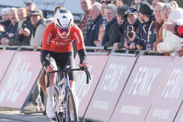 Fenix Omloop van het Hageland AARSCHOT TIELT - WINGE, Belgium 02 03 2025 Puck Pieterse, Fenix-Deceuninck pictured during the Fenix Omloop van het Hageland on 02 March 2025 ( Picture by Gianni Barbieux Photo News ).  Copyright: xGiannixBarbieuxx