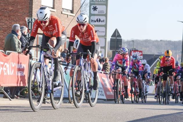 Fenix Omloop van het Hageland AARSCHOT TIELT - WINGE, Belgium 02 03 2025 Fenix-Deceuninck pictured during the Fenix Omloop van het Hageland on 02 March 2025 ( Picture by Gianni Barbieux Photo News ).  Copyright: xGiannixBarbieuxx