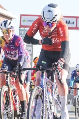 Fenix Omloop van het Hageland AARSCHOT TIELT - WINGE, Belgium 02 03 2025 Puck Pieterse, Fenix-Deceuninck pictured during the Fenix Omloop van het Hageland on 02 March 2025 ( Picture by Gianni Barbieux Photo News ).  Copyright: xGiannixBarbieuxx