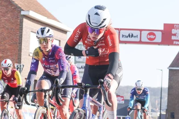 Fenix Omloop van het Hageland AARSCHOT TIELT - WINGE, Belgium 02 03 2025 Puck Pieterse, Fenix-Deceuninck pictured during the Fenix Omloop van het Hageland on 02 March 2025 ( Picture by Gianni Barbieux Photo News ).  Copyright: xGiannixBarbieuxx