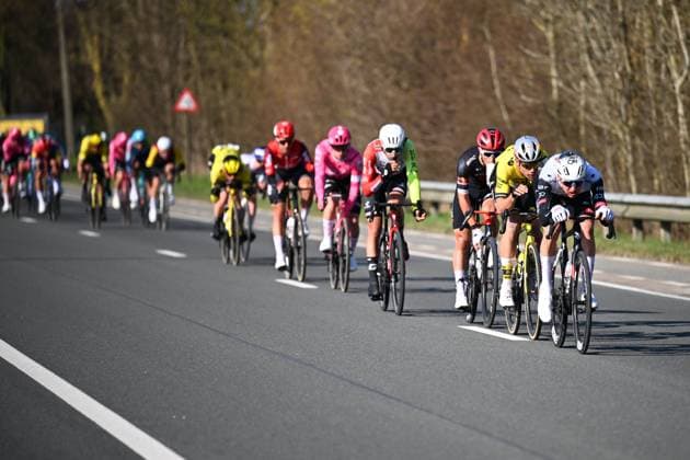Kuurne - Brussel - Kuurne 2025 cycling race KUURNE, BELGIUM - MARCH 02 : Rider of Team Uae Team Emirates, Van Aert Wout (BEL) of Team Visma I Lease a Bike during the Men Elite UCI 1.Pro 77th Kuurne - Brussel - Kuurne cycling race of 203 kms with start in Kortrijk and finish in Kuurne on March 02, 2025 in Kuurne, Belgium, 02 03 2025 ( Motordriver Kenny Verfaillie & Kuurne Belgium  Copyright: xTomasxSiskx
