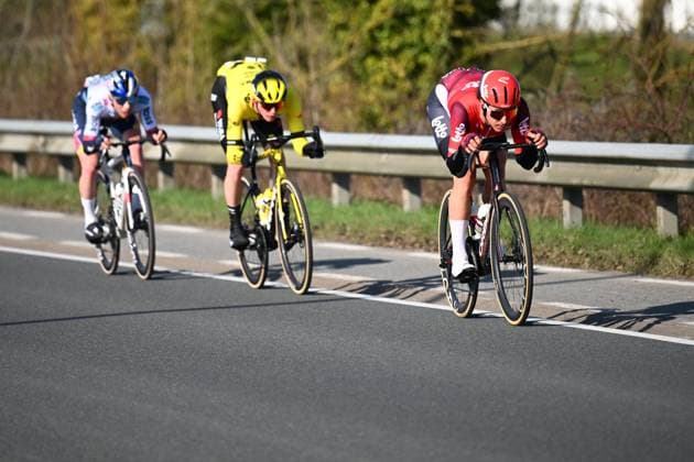 Kuurne - Brussel - Kuurne 2025 cycling race KUURNE, BELGIUM - MARCH 02 : Rider of Team Visma Lease A Bike, Lotto in action during the Men Elite UCI 1.Pro 77th Kuurne - Brussel - Kuurne cycling race of 203 kms with start in Kortrijk and finish in Kuurne on March 02, 2025 in Kuurne, Belgium, 02 03 2025 ( Motordriver Kenny Verfaillie & Kuurne Belgium  Copyright: xTomasxSiskx
