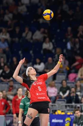 Victoria Demidova No. 6, Outside Attack, Dresdner SC 1898 DVV Cup Final 2025 Women, Manheim on 02 03 2025 Copyright: xBEAUTIFULxSPORTS PeterxWeberx