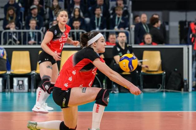 Victoria Demidova No. 6, Outside Attack, Dresdner SC 1898 DVV Cup Final 2025 Women, Manheim on 02 03 2025 Copyright: xBEAUTIFULxSPORTS PeterxWeberx