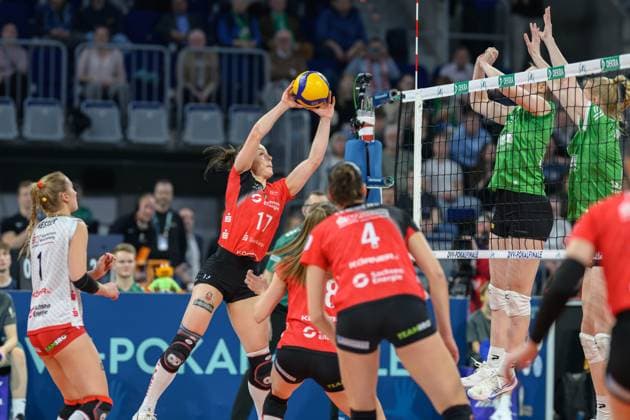 Lorena Lorber Fijok No. 17, Outside Attack, Dresdner SC 1898 DVV Cup Final 2025 Women, Manheim on 02 03 2025 Copyright: xBEAUTIFULxSPORTS PeterxWeberx