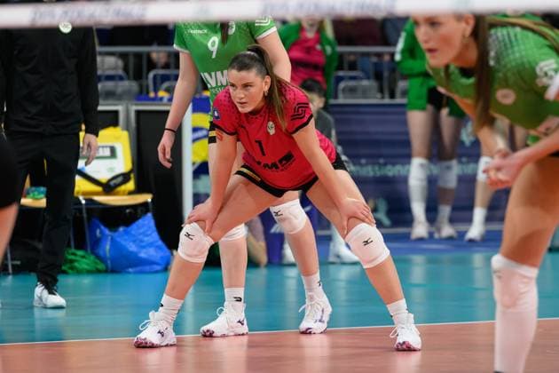 Pippa Molenaar jersey no. 1, USC Münster DVV Cup Final 2025 Women, Manheim on 02 03 2025 Copyright: xBEAUTIFULxSPORTS PeterxWeberx