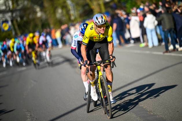 Kuurne - Brussel - Kuurne 2025 cycling race KUURNE, BELGIUM - MARCH 02 : Adria Roger (ESP) of Red Bull BORA - Hansgrohe and Van Aert Wout (BEL) of Team Visma - Lease a Bike attacking during the Men Elite UCI 1.Pro 77th Kuurne - Brussel - Kuurne cycling race of 203 kms with start in Kortrijk and finish in Kuurne on March 02, 2025 in Kuurne, Belgium, 02 03 2025 ( Motordriver Kenny Verfaillie & Kuurne Belgium  Copyright: xTomasxSiskx
