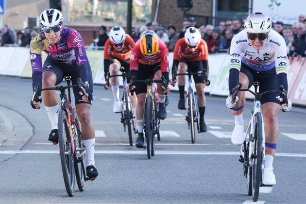 Fenix Omloop van het Hageland AARSCHOT TIELT - WINGE, Belgium 02 03 2025 Winner Femke Gerritse, SD Worx-Protime pictured during the Fenix Omloop van het Hageland on 02 March 2025 ( Picture by Gianni Barbieux Photo News ).  Copyright: xGiannixBarbieuxx