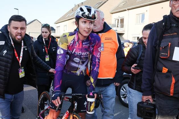 Fenix Omloop van het Hageland AARSCHOT TIELT - WINGE, Belgium 02 03 2025 Winner Femke Gerritse, SD Worx-Protime pictured during the Fenix Omloop van het Hageland on 02 March 2025 ( Picture by Gianni Barbieux Photo News ).  Copyright: xGiannixBarbieuxx