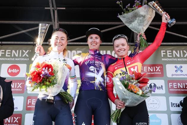 Sport Themen der Woche KW09 Sport Bilder des Tages Fenix Omloop van het Hageland AARSCHOT TIELT - WINGE, Belgium 02 03 2025 Winner Femke Gerritse, SD Worx-Protime pictured during the Fenix Omloop van het Hageland on 02 March 2025 ( Picture by Gianni Barbieux Photo News ).  Copyright: xGiannixBarbieuxx