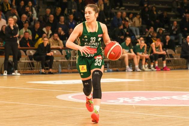 Karina Konstantinova Rutronik Stars Keltern, 33 with the ball, DBBL Pokal , 02 03 2025, match for place1 Saarlouis Royals vs Rutronik Stars Kelter, Berlin Berlin Germany Copyright: xFootbowl ThomasxSobotzkix