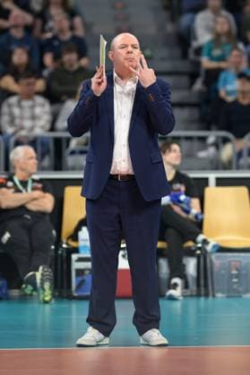 Joel Banks Coach, BERLIN RECYCLING Volleys DVV Cup Final 2025 Men, Manheim on 02 03 2025 Copyright: xBEAUTIFULxSPORTS PeterxWeberx