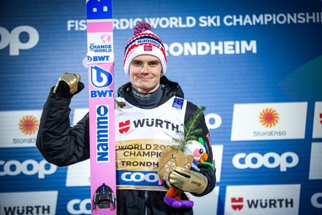RECORD DATE NOT STATED 2.03.2025 MISTRZOSTWA SWIATA W NARCIARSTWIE KLASYCZNYM TRONDHEIM 2025 SKOKI NARCIARSKIE MEZCZYZN FIS NORDIC WORLD SKI CHAMPIONSHIPS Ski jumping, Skispringen, Ski, nordisch MEN N Z MARIUS LINDVIK FOT. JULIA PIATKOWSKA NEWSPIX.PL --- newspix.pl 