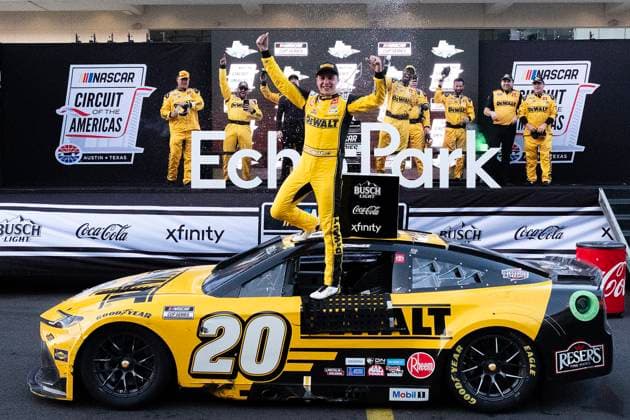 Sport Themen der Woche KW09 Sport Bilder des Tages March 2, 2025: Christopher Bell (20) with Joe Gibbs Racing Toyota winning the EchoPark Automotive Grand Prix, Circuit of The Americas. Austin, Texas. CSM Austin United States of America - ZUMAc04_ 20250302_faf_c04_013 Copyright: xMarioxCantux