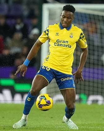 REAL VALLADOLID CF v UD LAS PALMAS. LA LIGA 2024 2025. ROUND 26. UD Las Palmas Dario Essugo during La Liga match. February 28, 2025. (ALTERPHOTOS Acero) MadridSpain  Copyright: xAcerox