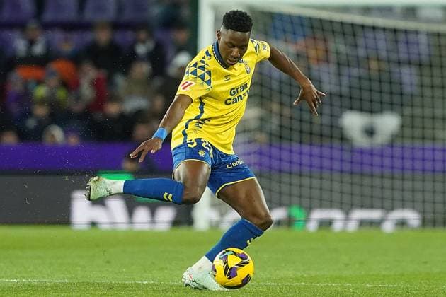 UD Las Palmas Dario Essugo during La Liga match. February 28, 2025. (20250228288)