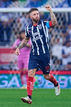 RECORD DATE NOT STATED Liga BBVA MX Clausura 2025 Monterrey vs Santos Sergio Ramos celebrates his goal 2-1 of Monterrey during the 10th round match between Monterrey and Santos as part of the Liga BBVA MX, Torneo Clausura 2025 at BBVA Bancomer Stadium, on March 02, 2025 in Monterrey, Nuevo Leon, Mexico. MONTERREY NUEVO LEON MEXICO  Copyright: xJONATHANxDUENASx 20250302212952_LMX_C25_MTY_SAN_RAMOS131