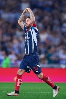 RECORD DATE NOT STATED Liga BBVA MX Clausura 2025 Monterrey vs Santos Sergio Ramos celebrates his goal 2-1 of Monterrey during the 10th round match between Monterrey and Santos as part of the Liga BBVA MX, Torneo Clausura 2025 at BBVA Bancomer Stadium, on March 02, 2025 in Monterrey, Nuevo Leon, Mexico. MONTERREY NUEVO LEON MEXICO  Copyright: xJONATHANxDUENASx 20250302212958_LMX_C25_MTY_SAN_RAMOS124