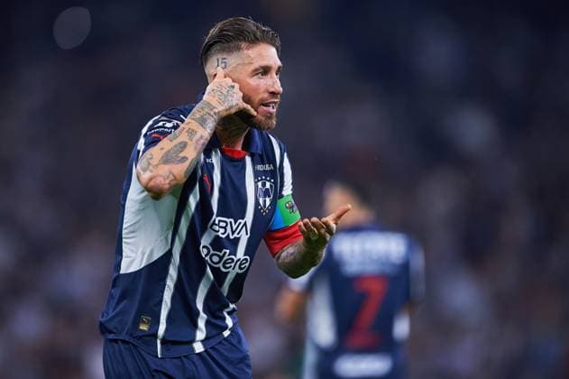RECORD DATE NOT STATED Liga BBVA MX Clausura 2025 Monterrey vs Santos Sergio Ramos celebrates his goal 2-1 of Monterrey during the 10th round match between Monterrey and Santos as part of the Liga BBVA MX, Torneo Clausura 2025 at BBVA Bancomer Stadium, on March 02, 2025 in Monterrey, Nuevo Leon, Mexico. MONTERREY NUEVO LEON MEXICO  Copyright: xJorgexMartinezx 20250302213303_LMX_C25_MTY_SAN_RAMOS136