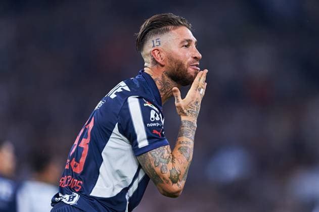 RECORD DATE NOT STATED Liga BBVA MX Clausura 2025 Monterrey vs Santos Sergio Ramos celebrates his goal 2-1 of Monterrey during the 10th round match between Monterrey and Santos as part of the Liga BBVA MX, Torneo Clausura 2025 at BBVA Bancomer Stadium, on March 02, 2025 in Monterrey, Nuevo Leon, Mexico. MONTERREY NUEVO LEON MEXICO  Copyright: xJorgexMartinezx 20250302213305_LMX_C25_MTY_SAN_RAMOS138