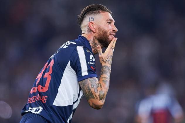 RECORD DATE NOT STATED Liga BBVA MX Clausura 2025 Monterrey vs Santos Sergio Ramos celebrates his goal 2-1 of Monterrey during the 10th round match between Monterrey and Santos as part of the Liga BBVA MX, Torneo Clausura 2025 at BBVA Bancomer Stadium, on March 02, 2025 in Monterrey, Nuevo Leon, Mexico. MONTERREY NUEVO LEON MEXICO  Copyright: xJorgexMartinezx 20250302213307_LMX_C25_MTY_SAN_RAMOS139