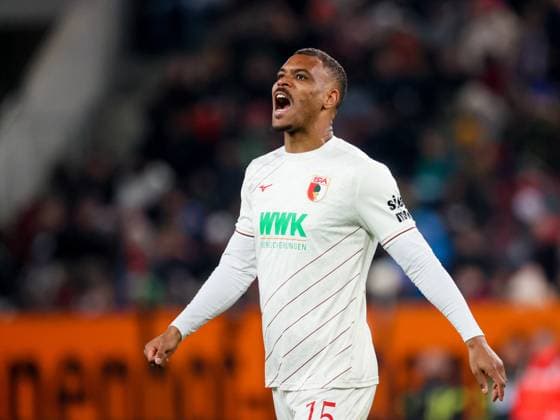 Augsburgs 15 Steve MOUNIE Soccer, Augsburg Freiburg Soccer Bundesliga, FC Augsburg SC Freiburg 0 0, 24 Matchday, Season 2024 2025, 2 03 2025, in Augsburg, W W K A R E N A, Germany Source Copyright Credit Oryk HAIST xFUSSBALL-AUGSBURG-FREIBURGx