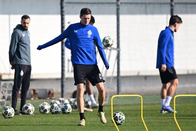 Club Brugge v Aston Villa - UEFA Champions League Media Activities 03 03 2025 WESTKAPELLE, BELGIUM - MARCH 03 : Vanaken Hans midfielder of Club Brugge pictured during a training session ahead of the UEFA Champions League 2024 25 round of 16 match first round between Club Brugge and Aston Villa on March 3, 2025 in Westkapelle, Belgium, 03 03 2025 Westkapelle Belgium  Copyright: xTomasxSiskx