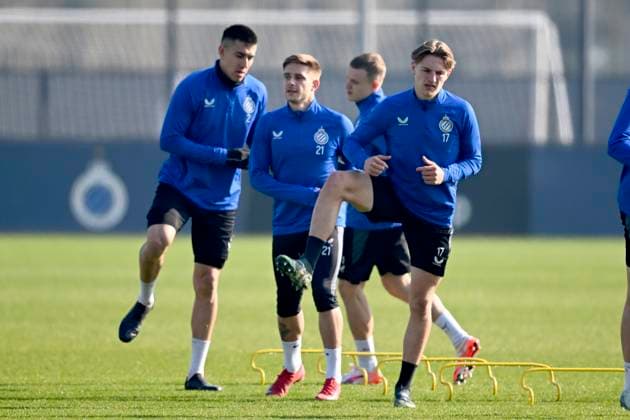 Club Brugge v Aston Villa - UEFA Champions League Media Activities 03 03 2025 WESTKAPELLE, BELGIUM - MARCH 03 : Vermant Romeo forward of Club Brugge pictured during a training session ahead of the UEFA Champions League 2024 25 round of 16 match first round between Club Brugge and Aston Villa on March 3, 2025 in Westkapelle, Belgium, 03 03 2025 Westkapelle Belgium  Copyright: xTomasxSiskx