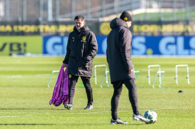 03 03 2025, Final training session for the UEFA Champions League match between Borussia Dortmund and OSC Lille, Co-Trainer Filip Tapalovic Borussia Dortmund , Dortmund Training ground Borussia Dortmund NRW Germany xRHR PHOTO DEx Copyright: DennisxEwert RHR-FOTOx RHR-FOTO DE