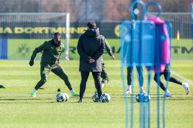 03 03 2025, Final training session for the UEFA Champions League match between Borussia Dortmund and OSC Lille, Serhou Guirassy Borussia Dortmund , Dortmund Training ground Borussia Dortmund NRW Germany xRHR PHOTO ENx Copyright: DennisxEwert RHR-FOTOx RHR-FOTO DE