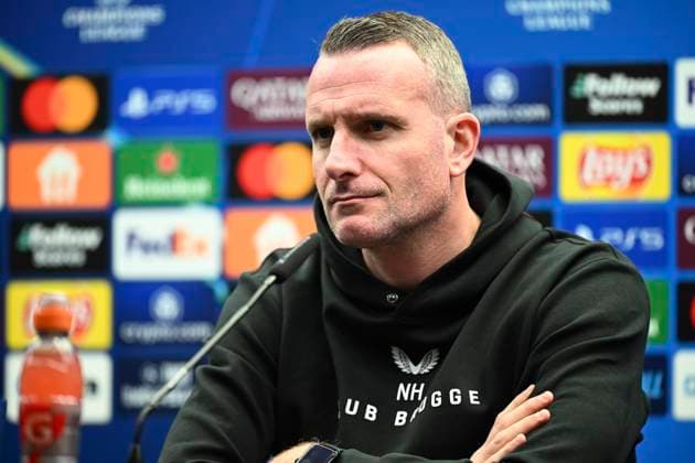 Club Brugge v Aston Villa - UEFA Champions League Media Activities 03 03 2025 BRUGGE, BELGIUM - MARCH 03 : Hayen Nicky head coach of Club Brugge talking to the press during a press conference, PK, Pressekonferenz ahead of the UEFA Champions League 2024 25 round of 16 match first round between Club Brugge and Aston Villa on March 3, 2025 in Brugge, Belgium, 03 03 2025 Brugge Belgium  Copyright: xTomasxSiskx