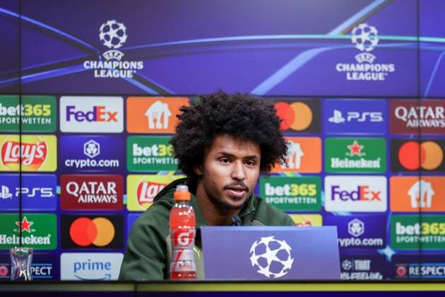 03 03 2025, Press conference for the UEFA Champions League match between Borussia Dortmund and OSC Lille, Karim Adeyemi Borussia Dortmund , Dortmund Signal Iduna Park NRW Germany xRHR PHOTO ENx Copyright: DennisxEwert RHR-FOTOx RHR-FOTO DE