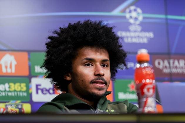 03 03 2025, Press conference for the UEFA Champions League match between Borussia Dortmund and OSC Lille, Karim Adeyemi Borussia Dortmund , Dortmund Signal Iduna Park NRW Germany xRHR PHOTO ENx Copyright: DennisxEwert RHR-FOTOx RHR-FOTO DE