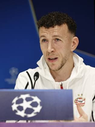 EINDHOVEN - PSV player Ivan Perisic during the press conference, PK, Pressekonferenz ahead of the meeting with Arsenal FC in the Champions League eighth final in Eindhoven. ANP MAURICE VAN STEEN xVIxANPxSportx xxANPxIVx 521469134 originalFilename: 521469134.jpg