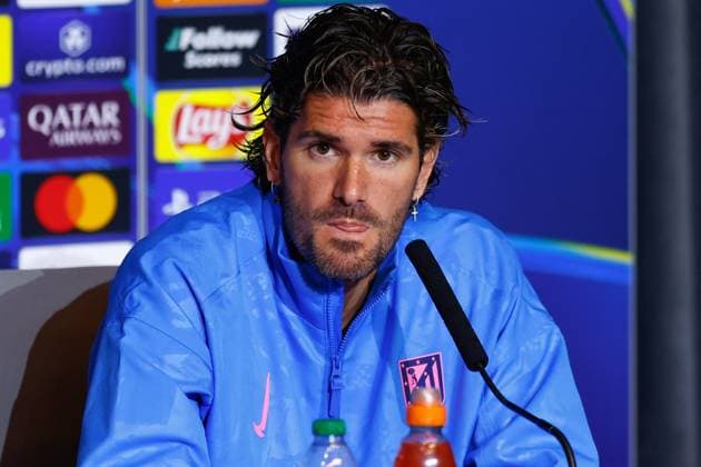 March 3, 2025, Madrid, Madrid, SPAIN: Rodrigo De Paul of Atletico de Madrid, attends his press conference, PK, Pressekonferenz ahead of the UEFA Champions League, football match against Real Madrid CF, at Riyadh Air Metropolitano on March 03, 2025, in Madrid, Spain. Madrid SPAIN - ZUMAa181 20250303_zaa_a181_091 Copyright: xDennisxAgyemanx