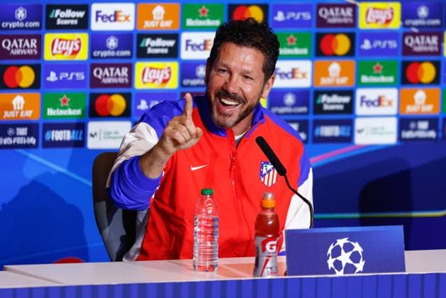 March 3, 2025, Madrid, Madrid, SPAIN: Diego Pablo Simeone, head coach of Atletico de Madrid, attends his press conference, PK, Pressekonferenz ahead of the UEFA Champions League, football match against Real Madrid CF, at Riyadh Air Metropolitano on March 03, 2025, in Madrid, Spain. Madrid SPAIN - ZUMAa181 20250303_zaa_a181_113 Copyright: xDennisxAgyemanx