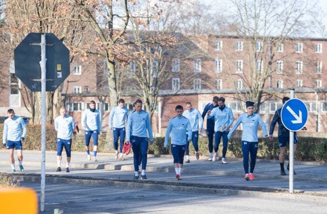 Soccer, Men, Season 2024 2025, 2 Bundesliga, Hertha BSC, Training, the players come to the unit, 03 03 2025, Copyright: xSebastianxRäppoldx xMatthiasxKochx