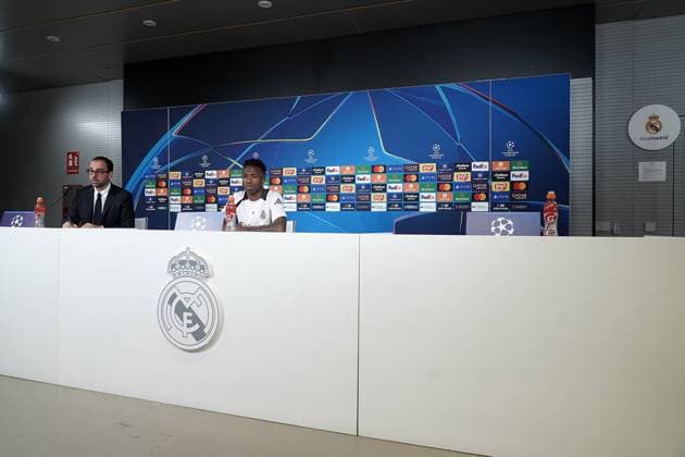 REAL MADRID CF v ATLETICO DE MADRID. CHAMPIONS LEAGUE 2024 2025. ROUND OF 16. 1ST LEG. Real Madrid CF s Vinicius Junior during the press conference, PK, Pressekonferenz prior to the first leg of the Champions League Round of 16 against Atletico de Madrid. March 3, 2025. (ALTERPHOTOS Acero) MadridSpain  Copyright: xAcerox