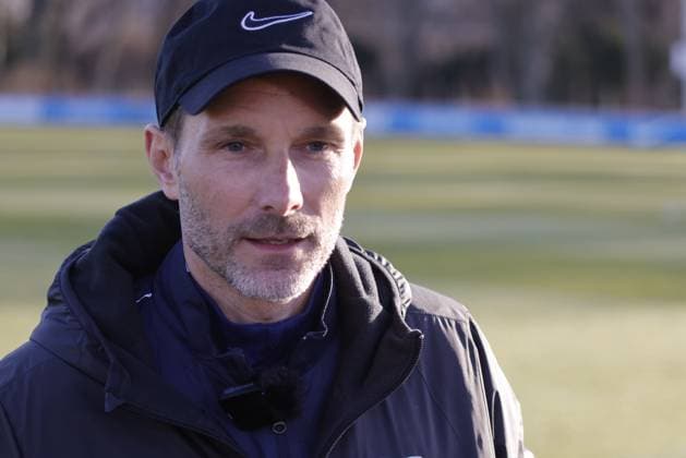 Coach Stefan Leitl Hertha BSC at media round, Germany, Berlin, Sportpark, Football, Men, Season 2024 2025, 2 Bundesliga