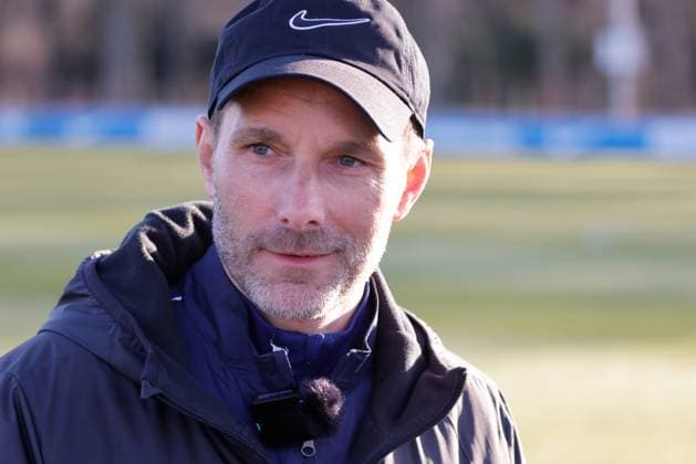 Coach Stefan Leitl Hertha BSC at media round, Germany, Berlin, Sportpark, Football, Men, Season 2024 2025, 2 Bundesliga
