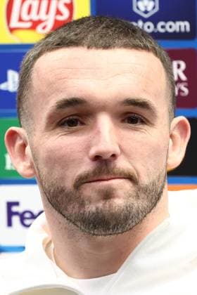 Aston Villa s John McGinn pictured during a press conference, PK, Pressekonferenz of English club Aston Villa, Monday 03 March 2025 in Brugge. Tomorrow, they will play against Belgian soccer Club Brugge KV, on the first leg of the 1 8 finals of the UEFA Champions League knockout phase. BRUNOxFAHY  x114178985x