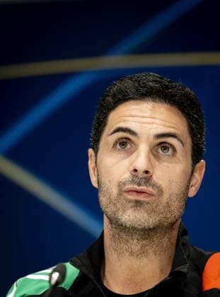 EINDHOVEN - Arsenal coach Mikel Arteta during the press conference, PK, Pressekonferenz ahead of the meeting between the English team and PSV in the Champions League eighth final in Eindhoven. ANP KOEN VAN WEEL xVIxANPxSportx xxANPxIVx 521489150 originalFilename: 521489150.jpg