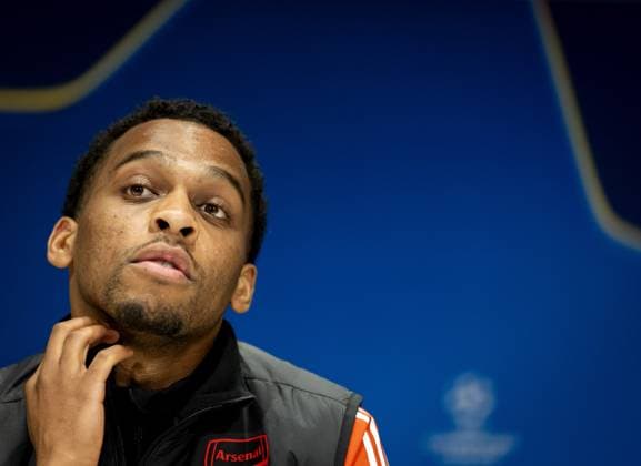 EINDHOVEN - Jurrien Timber of Arsenal during the press conference, PK, Pressekonferenz ahead of the meeting between the English team and PSV in the Champions League eighth final in Eindhoven. ANP KOEN VAN WEEL xVIxANPxSportx xxANPxIVx 521489490 originalFilename: 521489490.jpg