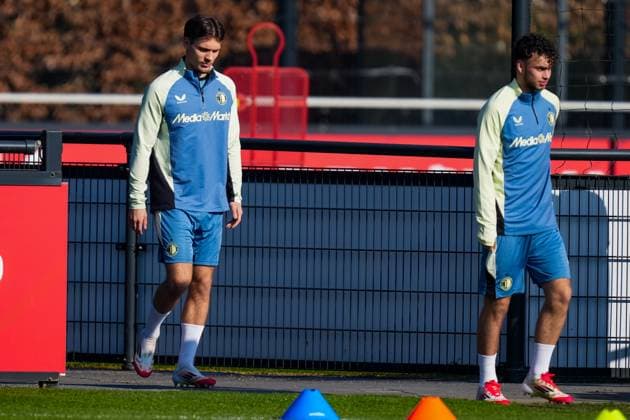 UEFA Champions League 2024-2025: training of Feyenoord Rotterdam - Timo Zaal of Feyenoord during the training of Feyenoord in preparation of the UEFA Champions League duel against Inter Milan at Trainingscomplex 1908 on 4 March 2025 in Rotterdam, The Netherlands. Copyright: xYannickxVerhoevenx