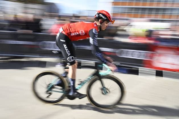 French Swann Gloux of Arkea-BB Hotels pictured at the start of the Ename Samyn Classic one day cycling race, 199,1km from Quaregnon to Dour on Tuesday 04 March 2025. TOM GOYVAERTS TomxGoyvaerts  x114212107x