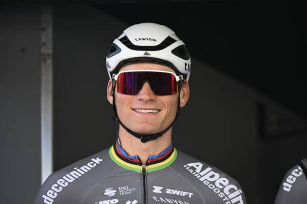 Dutch Mathieu van der Poel of Alpecin-Deceuninck pictured at the start of the Ename Samyn Classic one day cycling race, 199,1km from Quaregnon to Dour on Tuesday 04 March 2025. TOM GOYVAERTS TomxGoyvaerts  x114212228x
