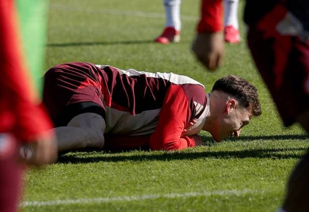 04 03 2025, Champions League, FC Bayern Muenchen final training, Football, Sport, in the picture Joshua Kimmich FC Bayern Muenchen has fun