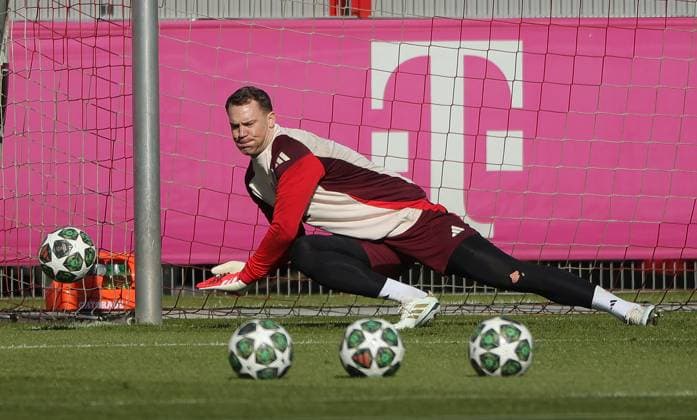 04 03 2025, Champions League, FC Bayern Muenchen final training, Football, Sport, in the picture Manuel Neuer FC Bayern Muenchen
