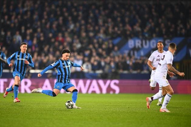Club Brugge v Aston Villa - UEFA Champions League BRUGGE, BELGIUM - MARCH 04 : Talbi Chemsdine midfielder of Club Brugge in action during the UEFA Champions League 2024 25 round of 16 match first round between Club Brugge and Aston Villa on March 4, 2025 in Brugge, Belgium, 04 03 2025 Brugge Belgium  Copyright: xGvgx